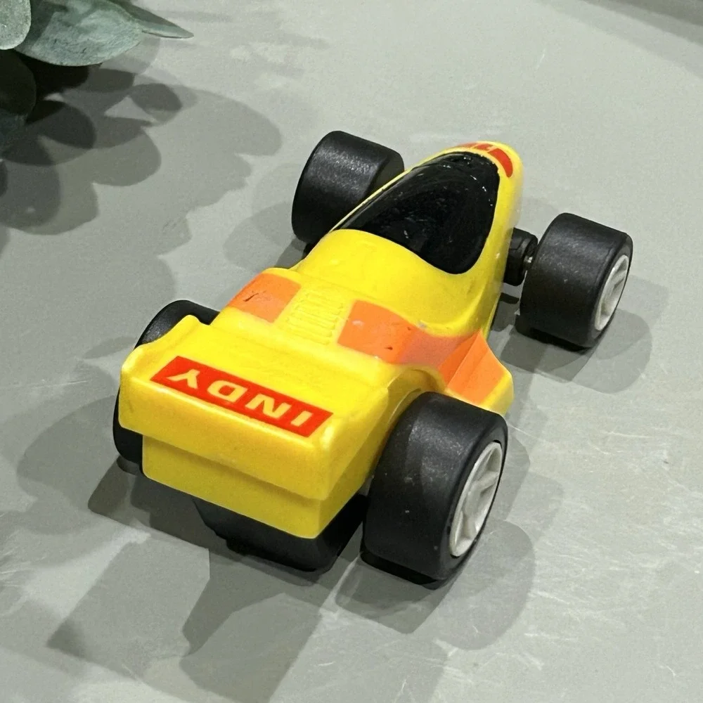 1989 Burger King Power Breakers Yellow/Red Friction Toy Indy Car Hasbro Working